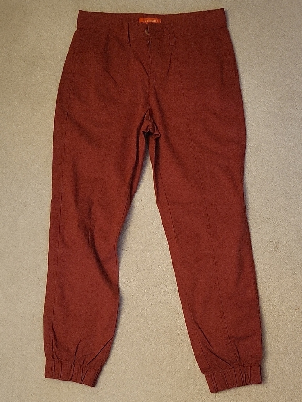 Joe Fresh Rust-Red Jogger Pants